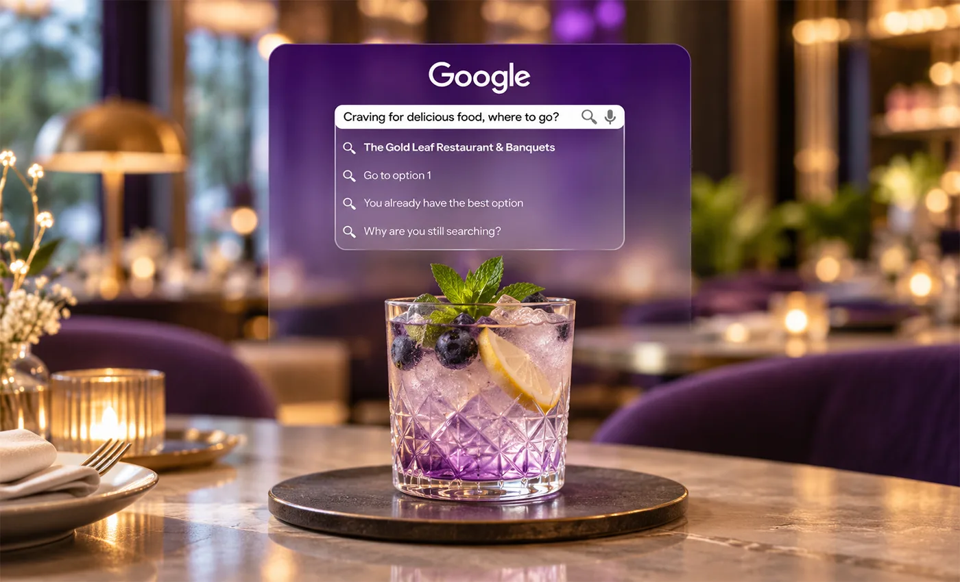 Lavender Mocktail Beneath a Google Search Overlay